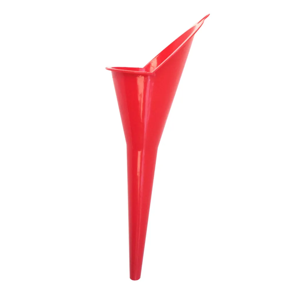 Multi-Purpose Red Plastic Funnel Long Neck for Car Oil Gas Additives Transmission Fluids Power Steering Funnel