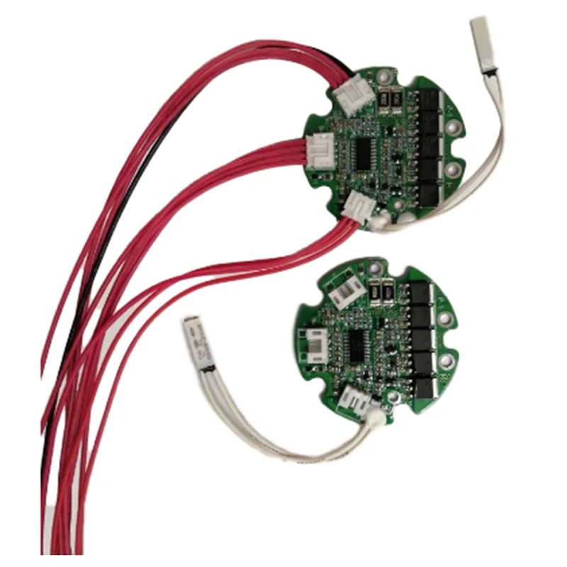 Split Port 10S 36V 20A Round Bms for Bottle Battery Pack for Charge and Discharge with Temp Sensor