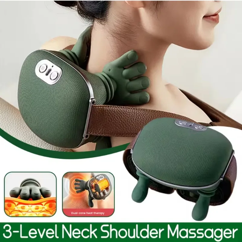 

Беспроводной портативный массажер шиацу для шеи и спины, массажер для первичной руки, массажер для шейного отдела позвоночника, трапециевидный массажер для шеи и шеи