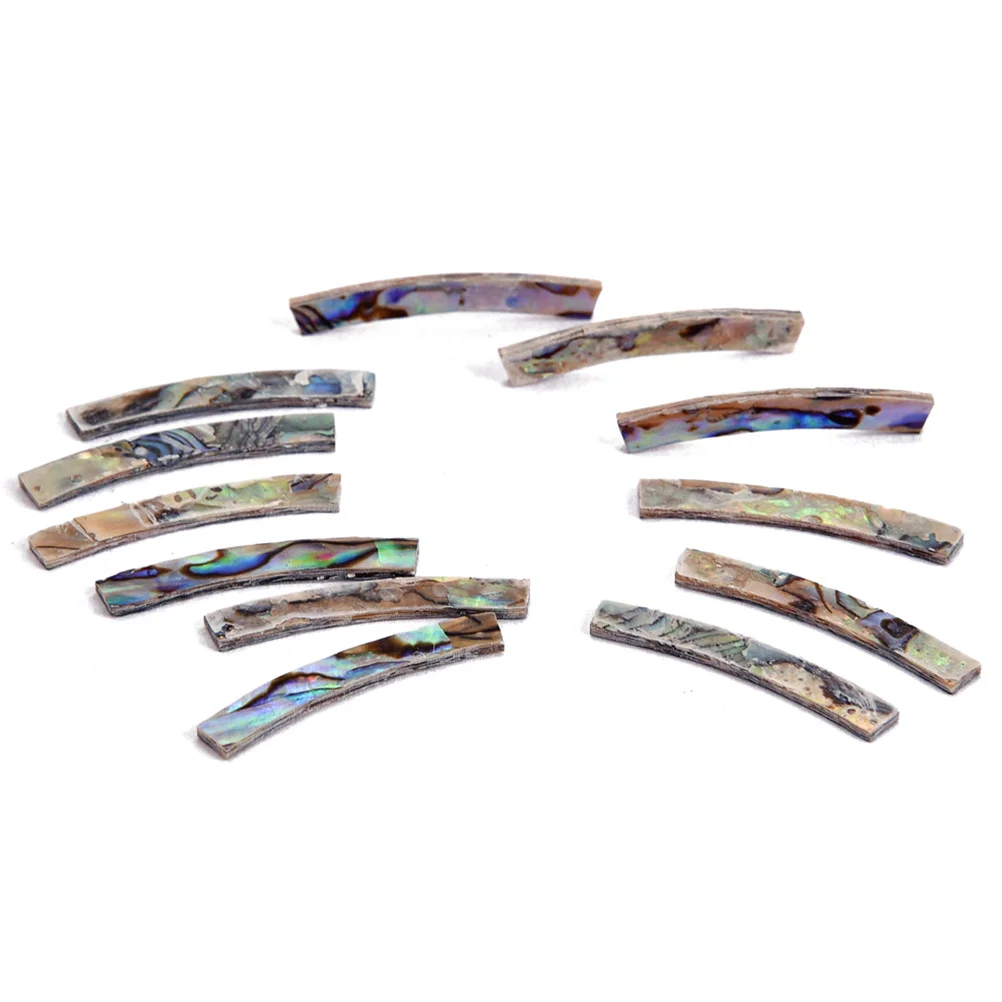 

12Pcs 5Mm Paua Abalone Shell Curved Strips for Guitar Rosette Sound Hole Inlay Easy Apply Remove Natural Material Does Not