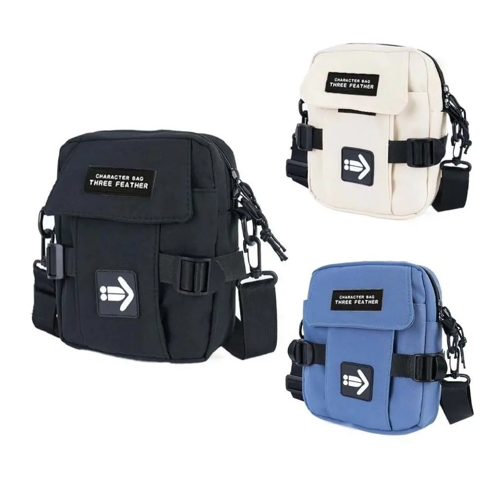 Borsa a tracolla da uomo durevole di grande capacità Borsa in tessuto Oxford regolabile solida Borsa coreana Portafoglio Messenger Borsa a tracolla unisex