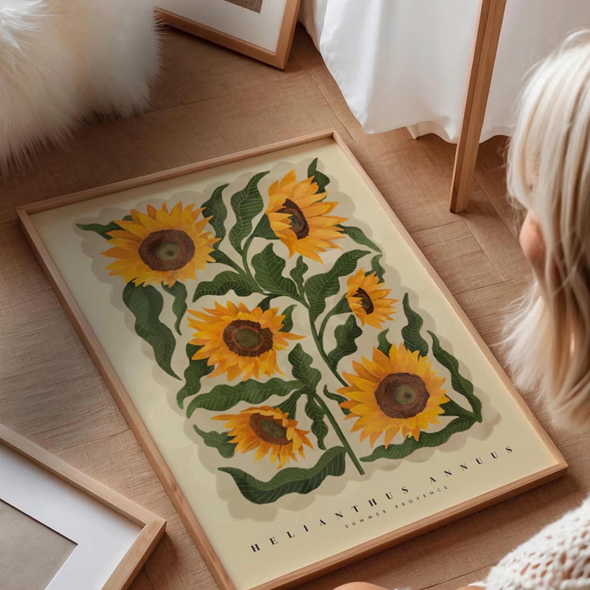 Modern Hand Drawn Sunflowers W - огляд і ціна Photography Image