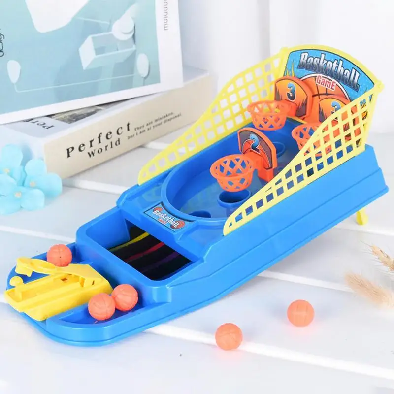 Attività sportive rimbalzanti interattive per interni Home Office Mini gioco di basket da tavolo giocattolo per bambini