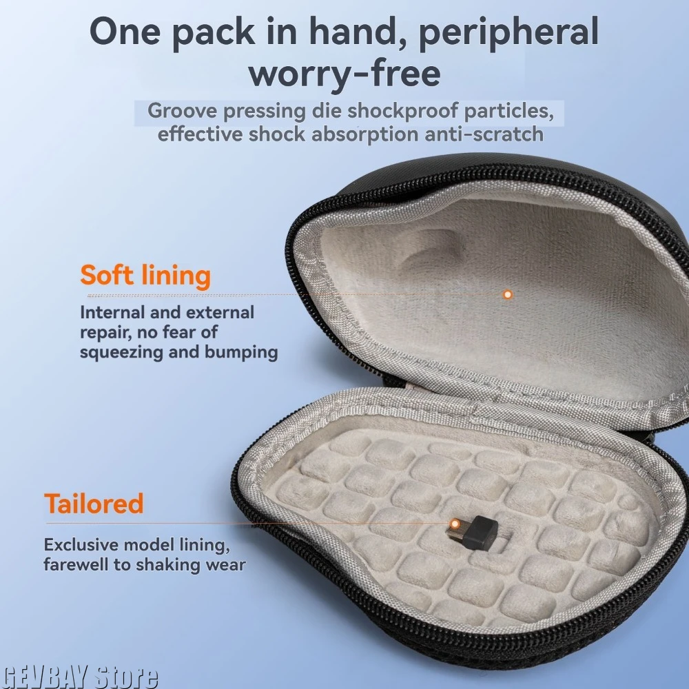 Hard Wireless Gaming Mouse Case Carrying Storage Bag for Logitech MX Master 4/3S Waterproof Computer Mice Keyboards Accessories view 4