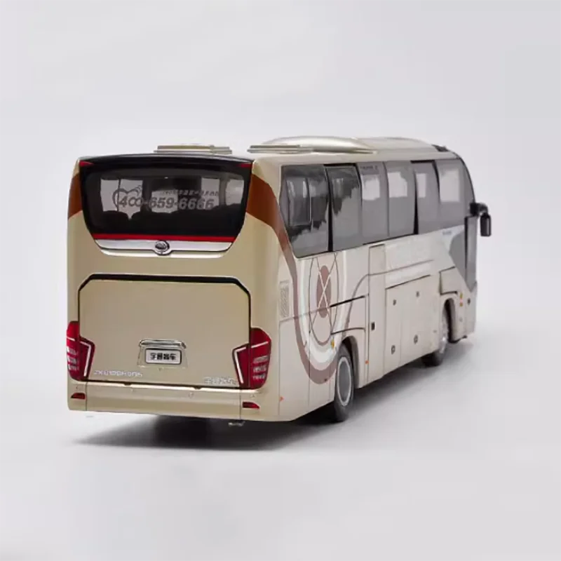 Diecast 1:42 Scale Factory Yutong Bus ZK6128HQB New Bus Alloy Vehine Model Finished Simulation Collection Gift Toys