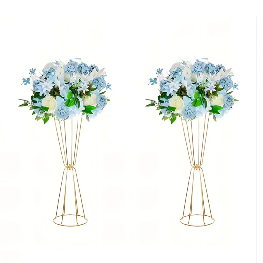 Set, goldene geometrische Mittelstücke für Tisch-Set aus Metall Blumen ständer für die Hochzeit,