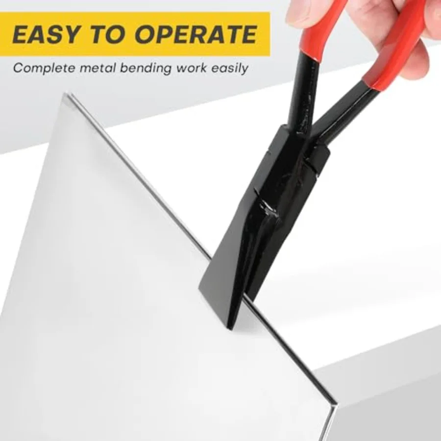 3PCS Sheet Metal Bending Pliers Set for Roofing and Plumbing Applications Hand Seamers with Straight 45 and 90 Metal Bending Ca