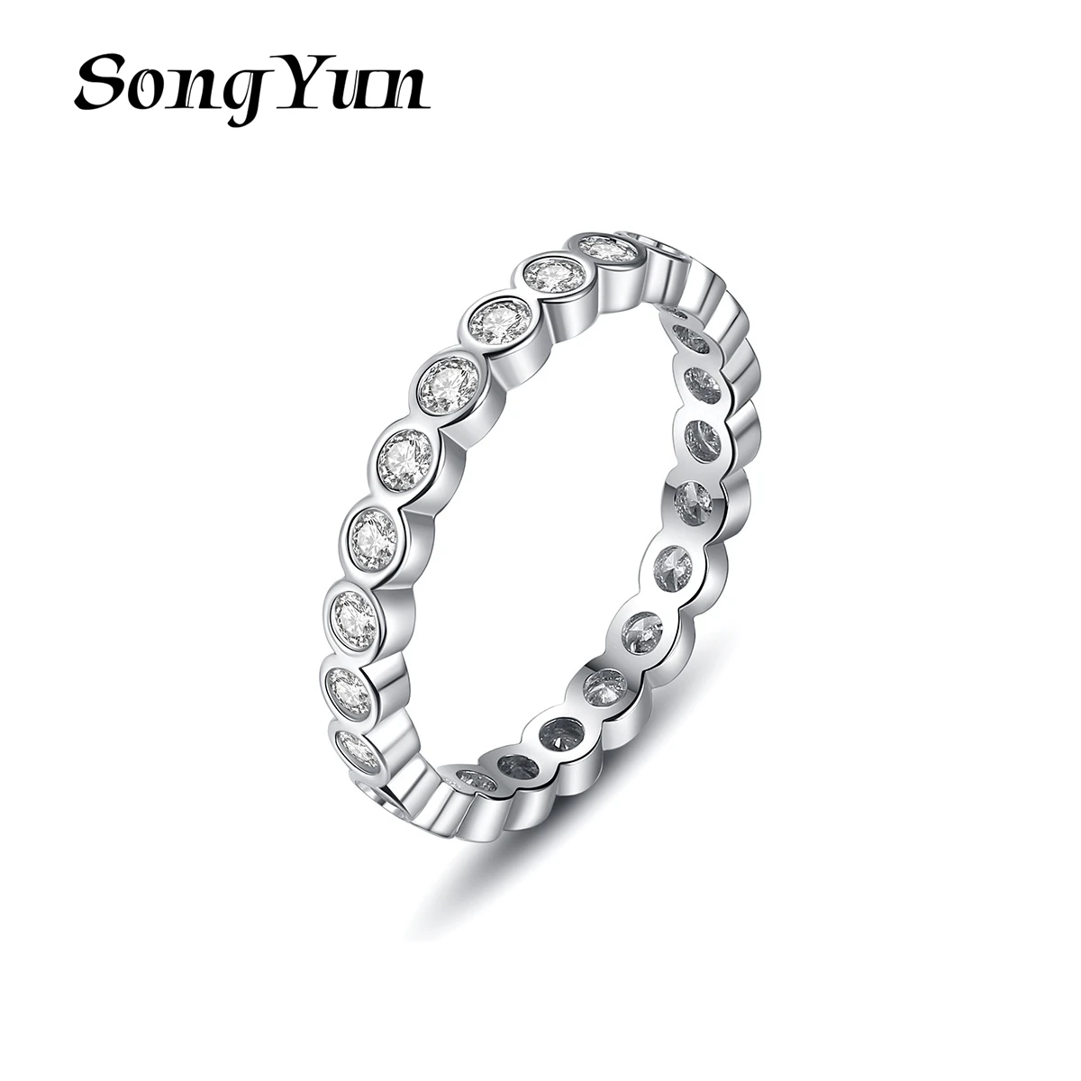 

SongYun Jewelry MHT Quality Brass Ring Wedding Band CZ 7A Zircon Cocktail Party Timeless Women Rings Fashion Jewelry