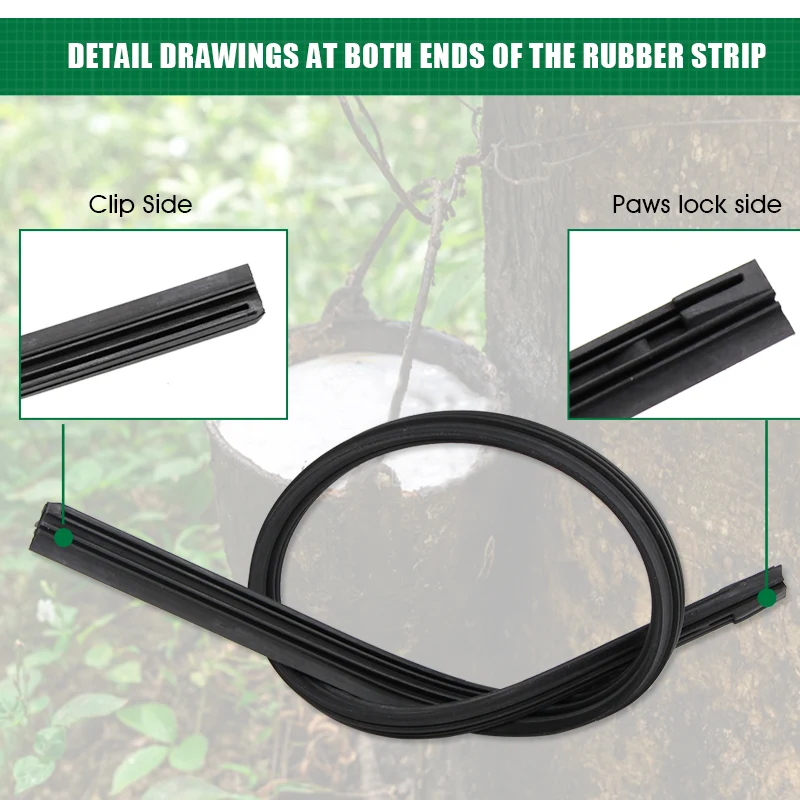 Car Wiper blade Insert Natural Rubber Strip Windshield strips (Refill) 8mm 6mm 14\