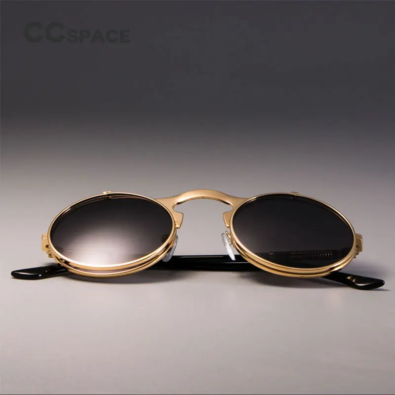 3057 STEAMPUNK Metal Round Sunglasses Men Women Retro CIRCLE SUN GLASSES Brand Designer Fashion Eyewear Shades UV Protection