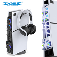 DOBE RGB Cooling Fan for PS5 Efficient Cooling System 3-Speed Quiet Cooler Fans PS5 Console Accessories Disc and Digital Edition