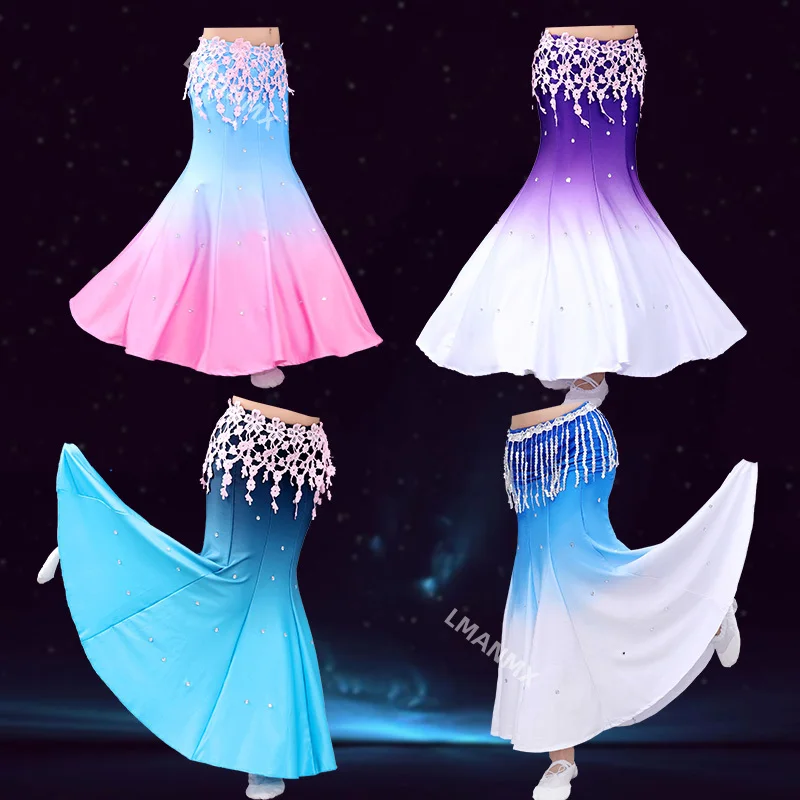 Jupe ethnique Dai pour enfants, spectacle de danse, pratique des jupes, examen d'arts martiaux, jupe de danse