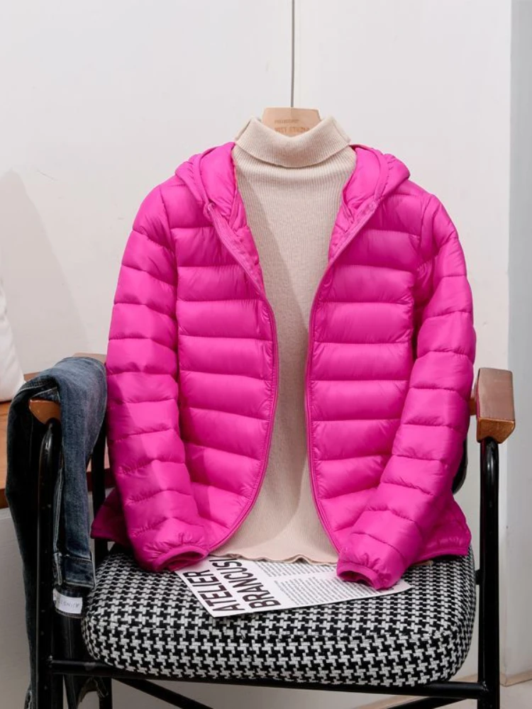 Manteau en duvet ultraléger pour femme, veste rembourrée en coton chaud, style coréen, mince, automne et hiver, nouveau, 2024