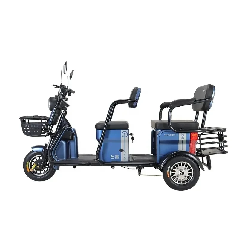 Three Wheel Electric Tricycle for Elderly/parents Quality Material Basket Electric Tricycle for Elderly in Stock
