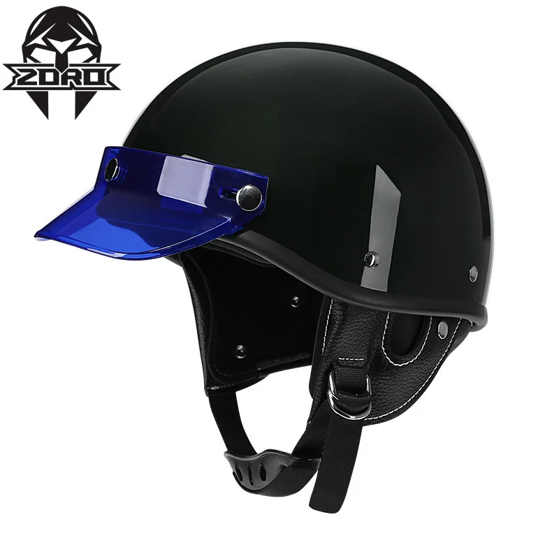 

Винтажный мотоциклетный шлем helmetBiker в Корейском стиле, скутер с открытым половинным лицом в стиле ретро, мотошлем