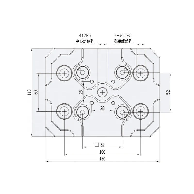Piastra base a scambio rapido per morsa autocentrante HPEDM