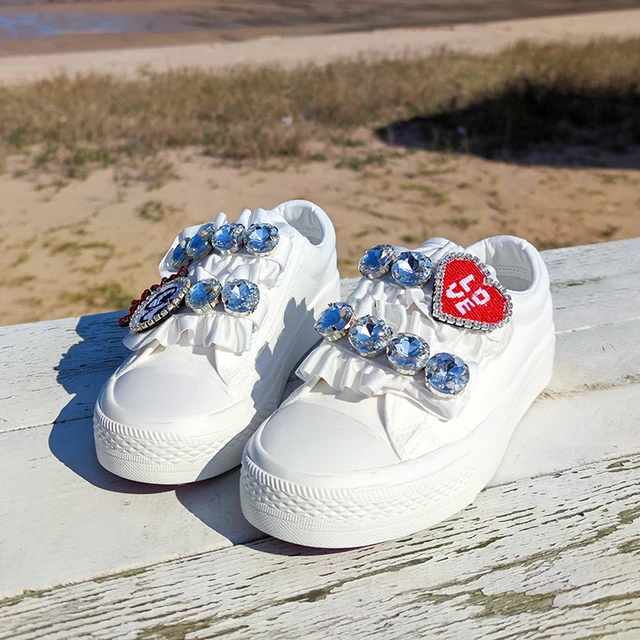 Sneakers Luxury White Trainers Shoes Women s Vulcanize Shoes Luxury Women s Aliexpress