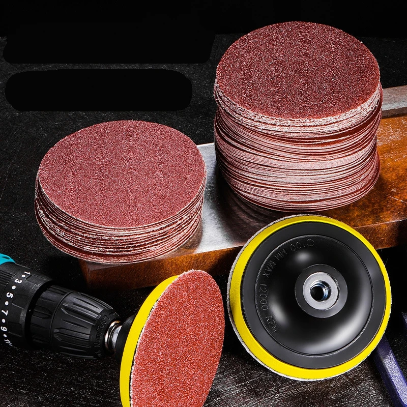 10pcs 4-inch 60/180/400/2000 Grit Circular Polishing Disc Wear Resistant Self-Adhesive Disc Polishing Disc Plush Sandpaper