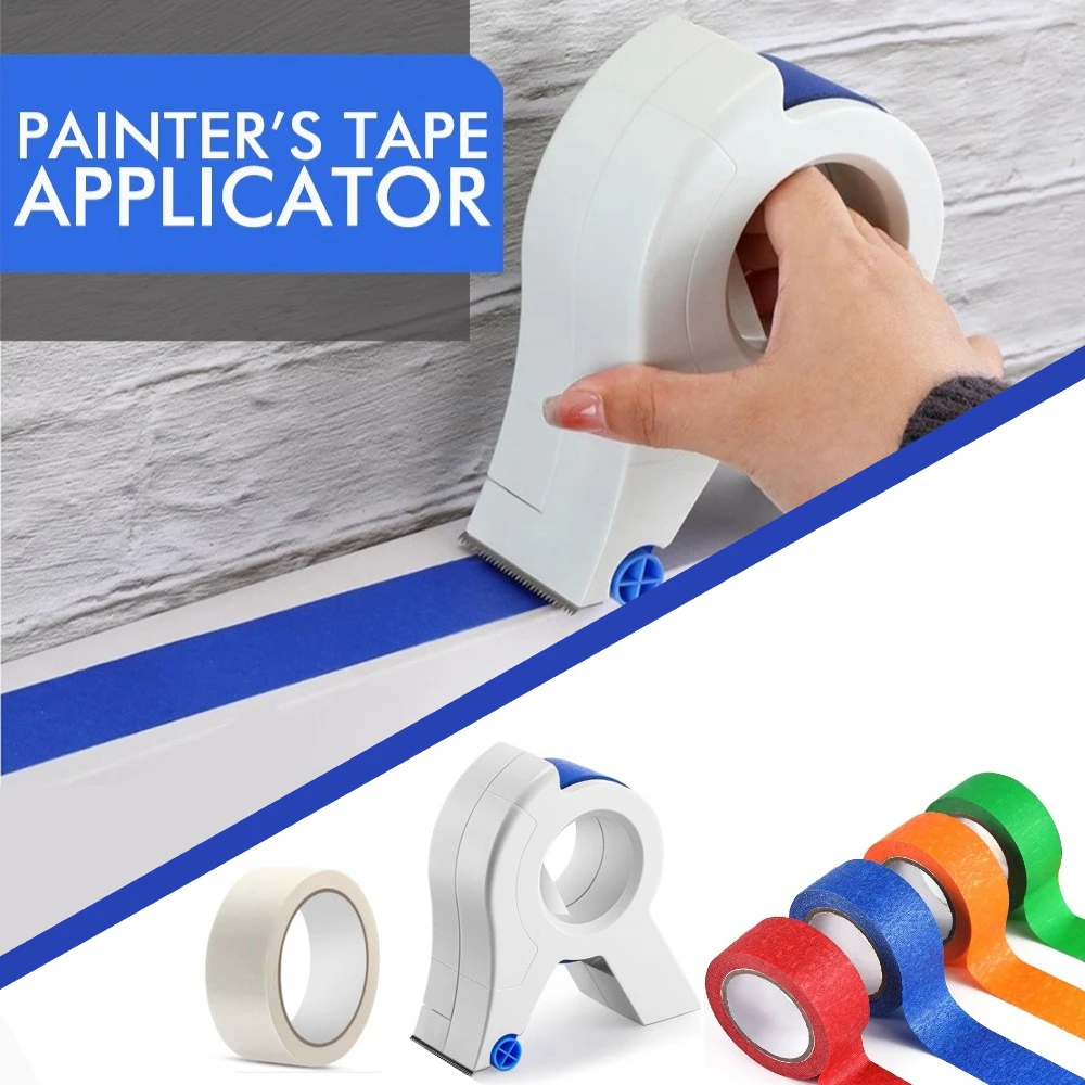 Easy Seam Tape Sticker Tool Set Masking Tape Dispenser for Trim Tool with 1mm Spacing for Window Wall Floor Door Frame Painting