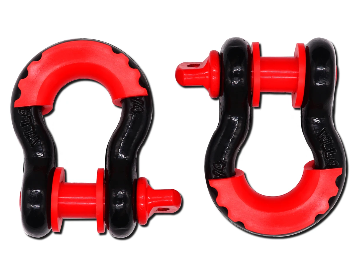 

D Ring Shackle 3/4 "Heavy-Duty Shackle with 7/8"Screw Pins, Isolators and Washers for Towing Trailer Winch Off-road Recovery