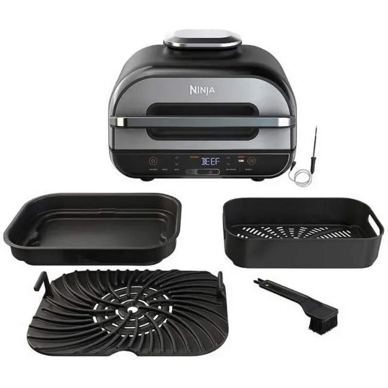 Ninja Indoor Grill Quart Frytkownica Powietrzna Pieczone Piekarnik Odwadnia Bronek Ułatwia Urządzenia o dużej pojemności