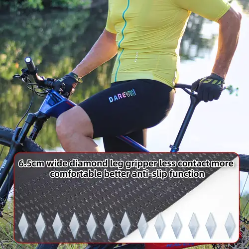 DAREVIE Cycling Bib Shorts Seamless 4.0 Italy ELASTIC-INTERFACE Pad Cycling Shorts Diamond Leg Gripper Men's Bretelelle Shorts - Image 5