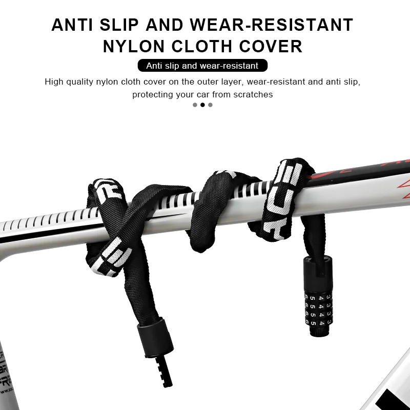 Bicycle Chain Lock Anti-Theft High Security Reinforced Bike Lock For Scooter Electric E-Bike Motorcycle Cycling Accessories