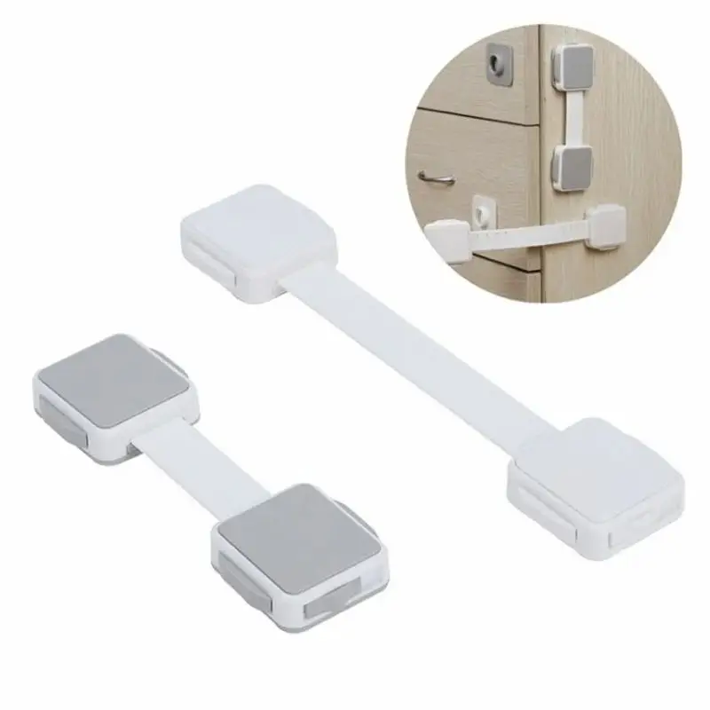 

ABS Multi-function Refrigerator Drawer Locks Child Safety Cabinet Lock Baby Kids Protection Safety Lock Door Stops 220*45*15mm