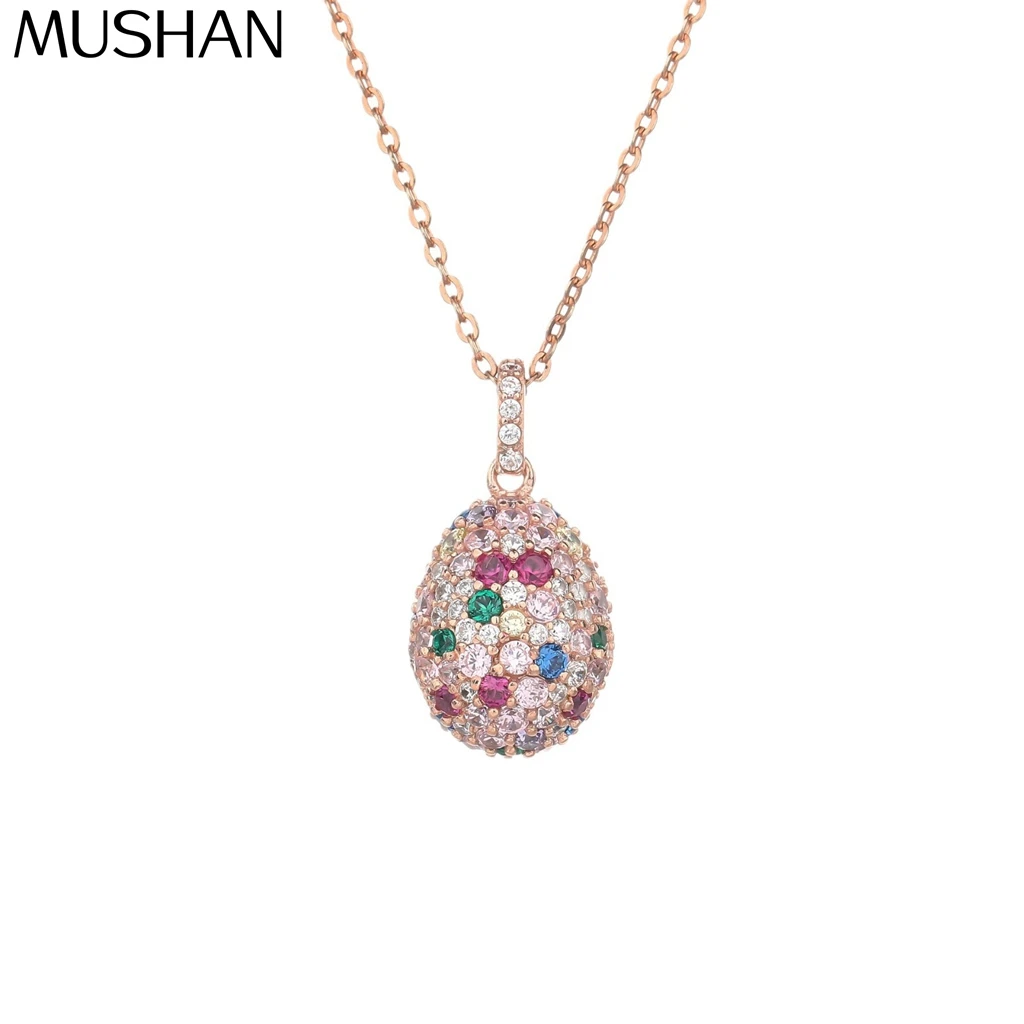 

MuShan Jewelry 925 Sterling Silver Necklace 5A CZ Gemstones HCD Diamond Luxury Elegant 925 Sterling Silver Pendants Accessories