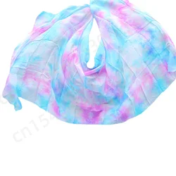 100% Veils Light Silk Belly Dance Hand Thrown Scarf Shawl Veil Silk 200cm 250cm 270cm Kids Adults Stage Performance