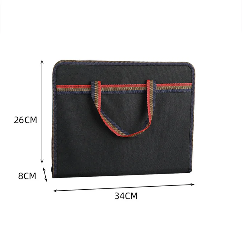 Expanding File Folder with Zipper Closure 13 Pockets Expandable Big Capacity Accordion File Folder A4 Document Organizer Oxford