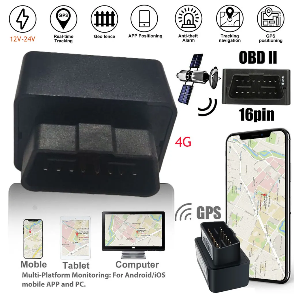 Mini OBD 4G GPS Tracker Car Tracker King JX03 DK22 Realtime Tracking Voice Monitor GPS Shock&Plug-out Alarm Geofence Free APP