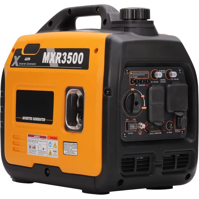 

3500 Watt Portable Inverter Generator Gas Powered, EPA Compliant, Compact and Lightweight for Home Backup Power,