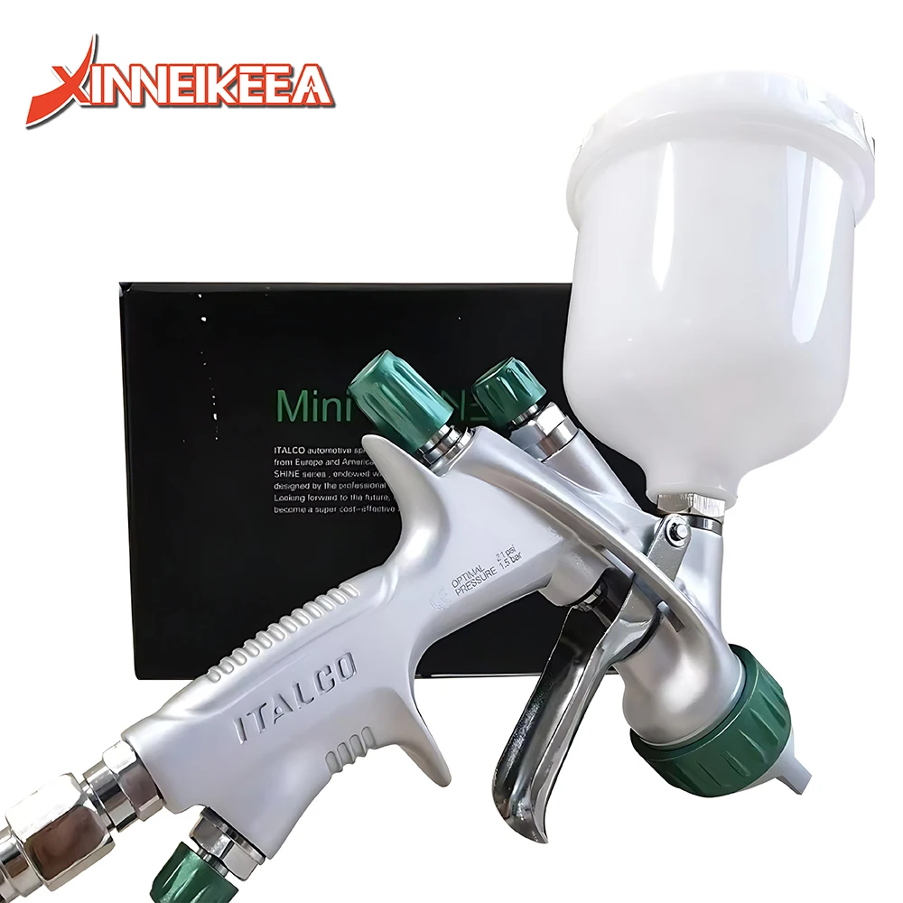 HVLP Mini Paint Spray Gun Car Furniture Leather Paint Repair Spray Gun Suction Type Spray Gun Nozzle 1.0mm Cup Capacity 250ml