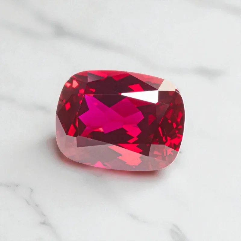 مختبر نمت روبي مستطيل وسادة قطع حمامة الدم الأحمر اللون DIY بها بنفسك حُليات المجوهرات صنع المواد الرئيسية شهادة AGL قابلة للاختيار #5