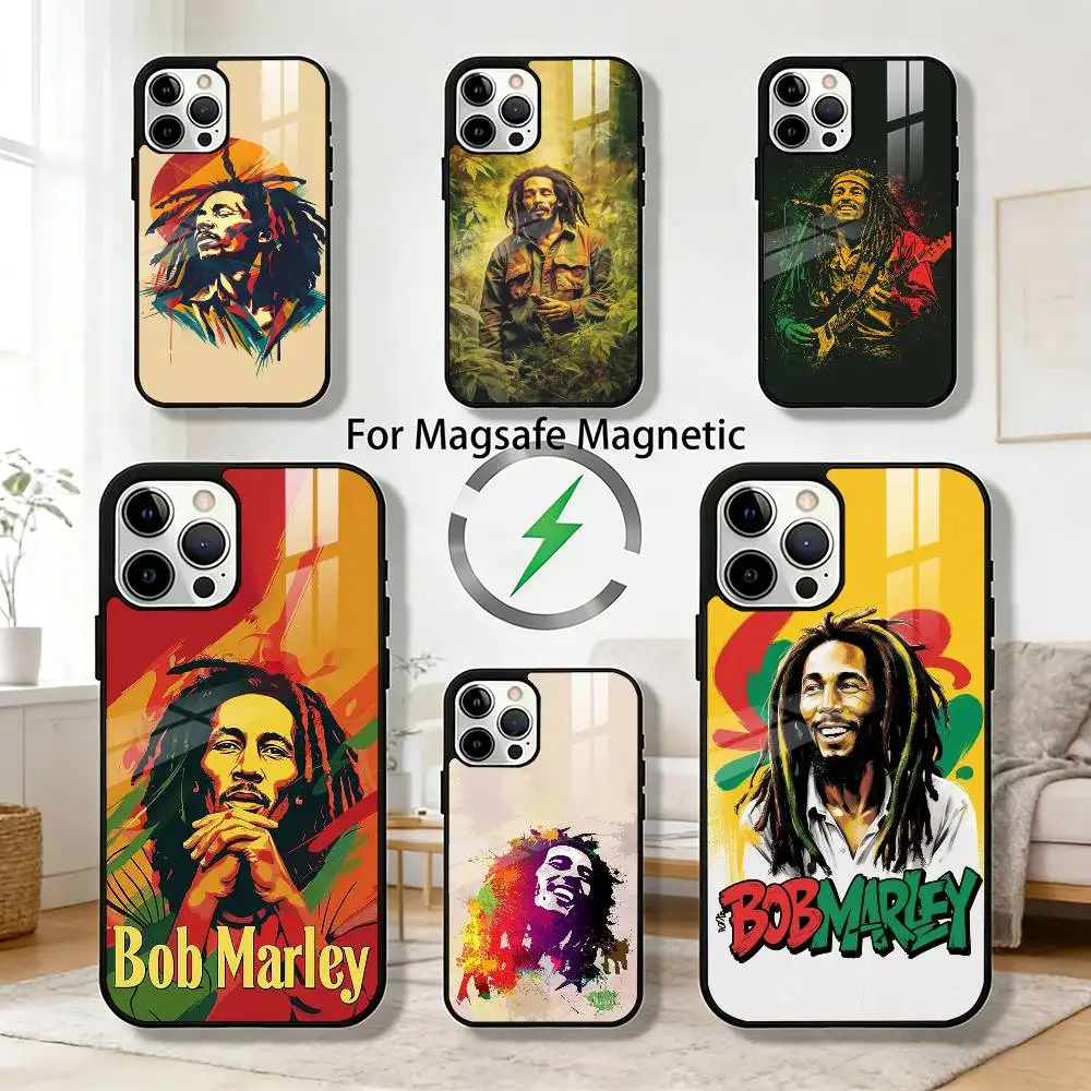 

B-Bob M-Marley Rasta L-Lion Phone Case For iPhone 17,16,15,14,13,12,Plus,Pro,Max For Magsafe Magnetic Wireless Charge