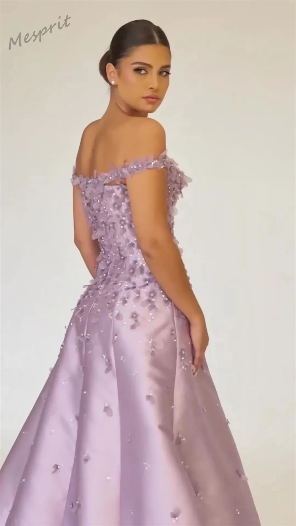 Customized Exquisite Off-the-shoulder A-line Floor Length Dresses Rhinestone Cocktail Dresses Classic Exquisite High