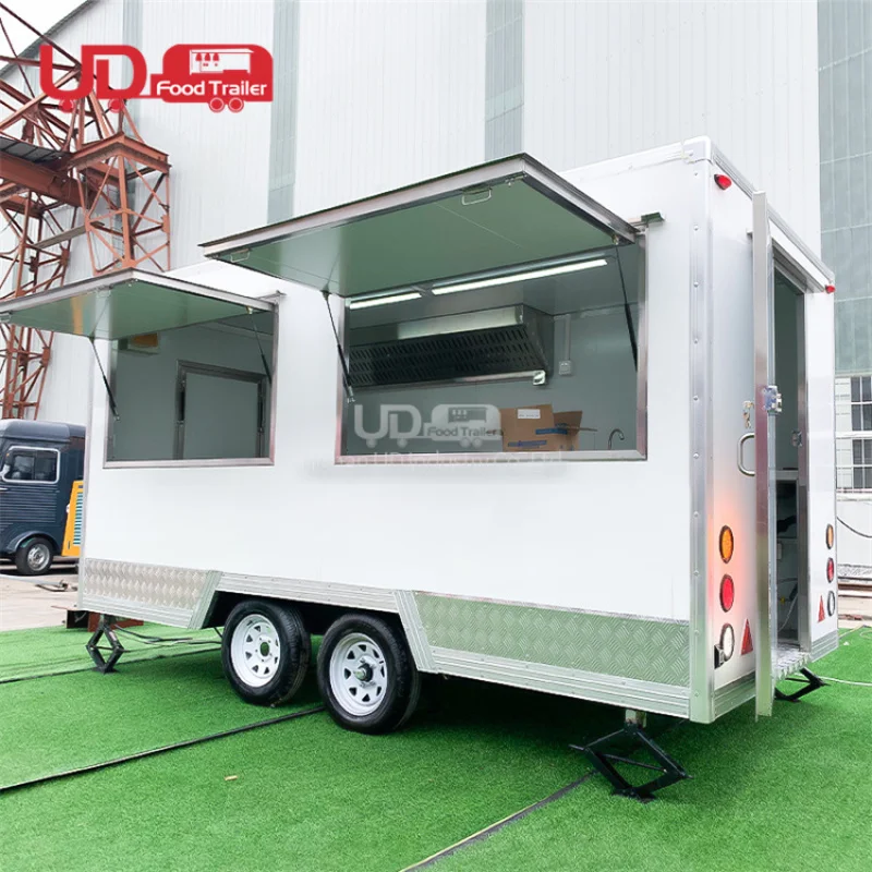 custom.Affordable 5 Meter Food Trailer Carros De Comida Fully Equipped Burgers Van Hot Dog Cart Concession Trailer