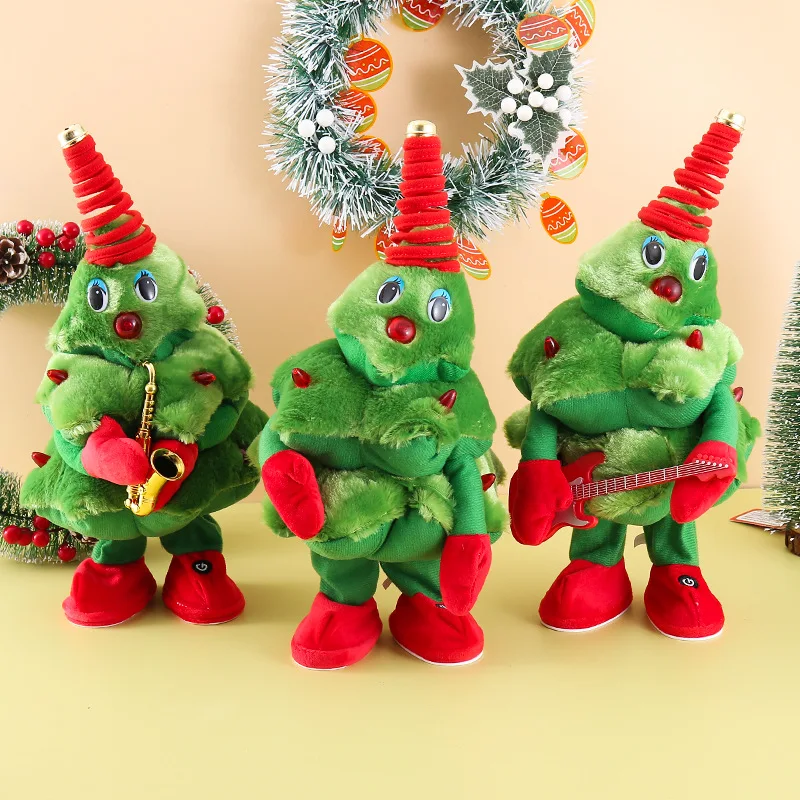 Can sing, dance, Christmas tree, electric swing, plush Christmas toys, glow, dance, Christmas tree, Christmas, Halloween