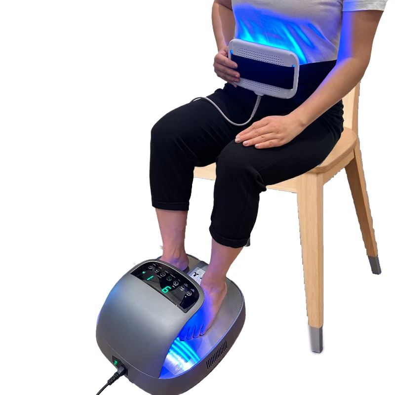 Terahertz Home Use Foot Massager Design Innovative Plasma Function Red and Blue Light 2-in-1 Convenient Foot Therapy Products