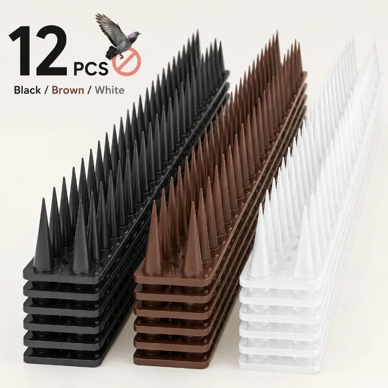 1/3/12pcs Outdoor Bird Repellent Nails Bendable Bird Pigeon Cat Nails Garden Window Fence Roof Balcony Tape Binding Set