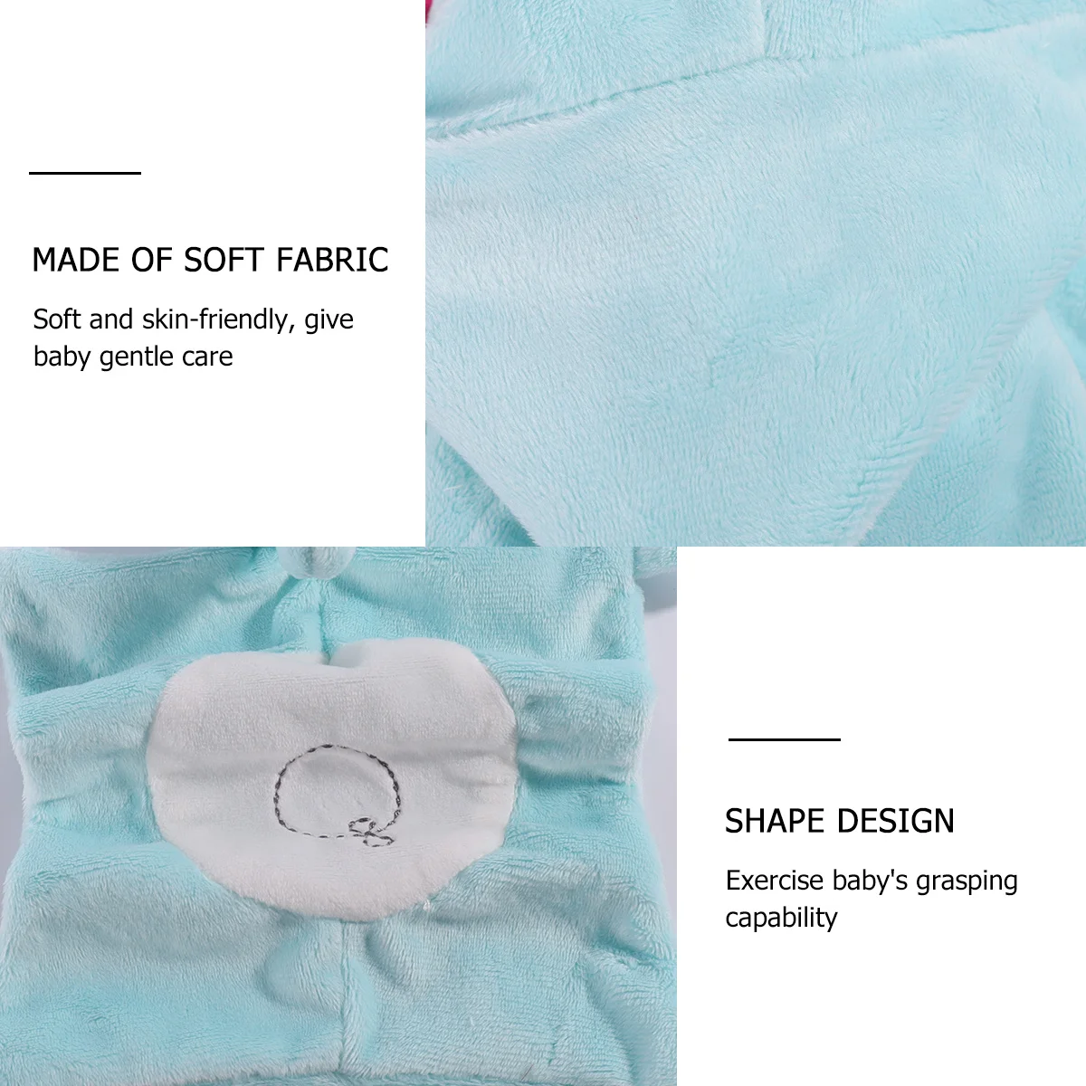منشفة مهدئة للطفل 30 سم نمط الفيل لينة PP القطن آمنة دائم سهلة التنظيف تعزز التنمية الحسية مريحة