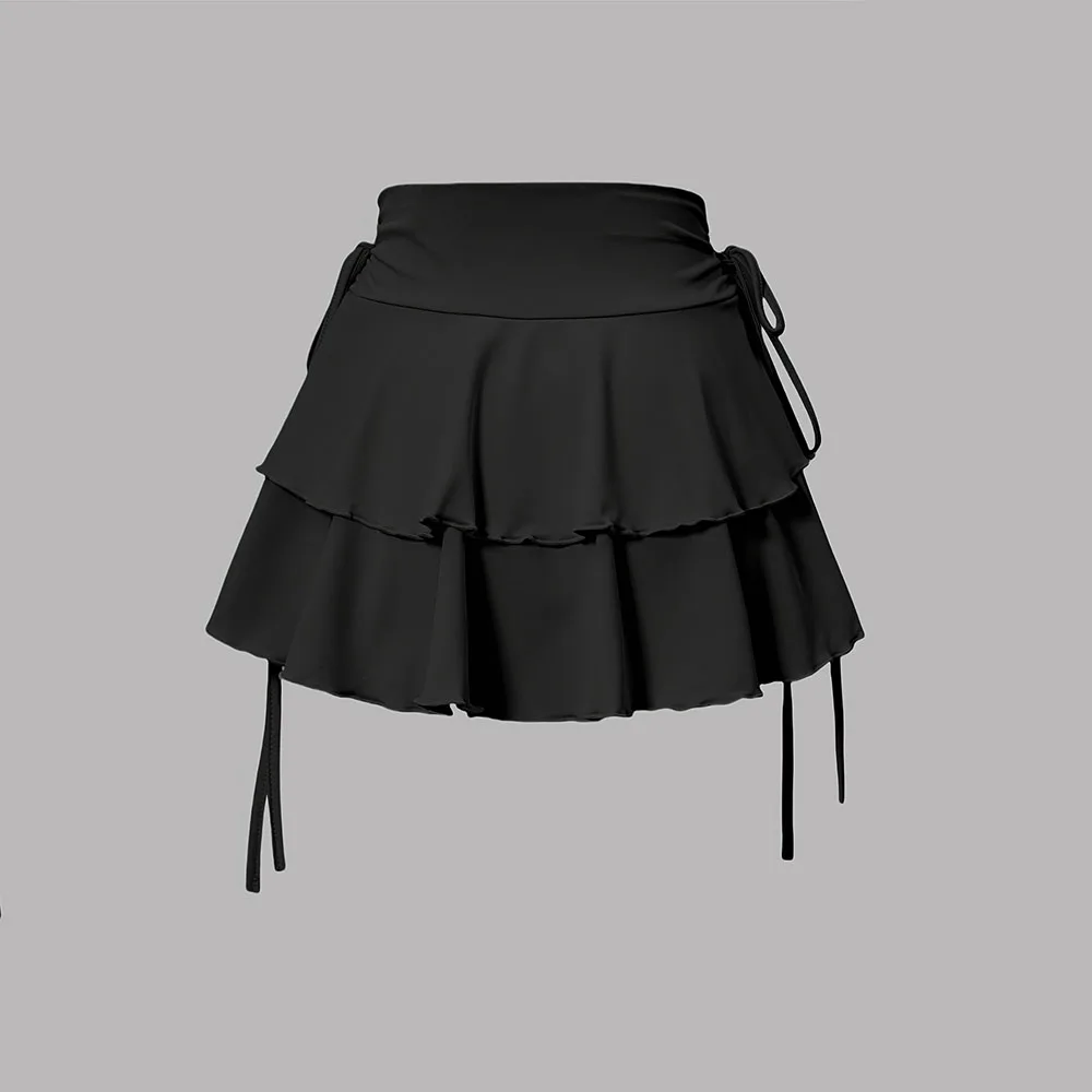 New Solid Color Skirt Women Summer Fashion Outdoor Versatile High Waist Slim Fit Elastic Waist Short Skirt