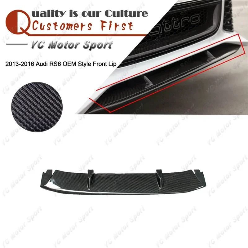

Car Accessories Carbon Fiber OEM Style Front Lip Fit For 2013-2016 RS6 Front Bumper Underboard Splitter Lip