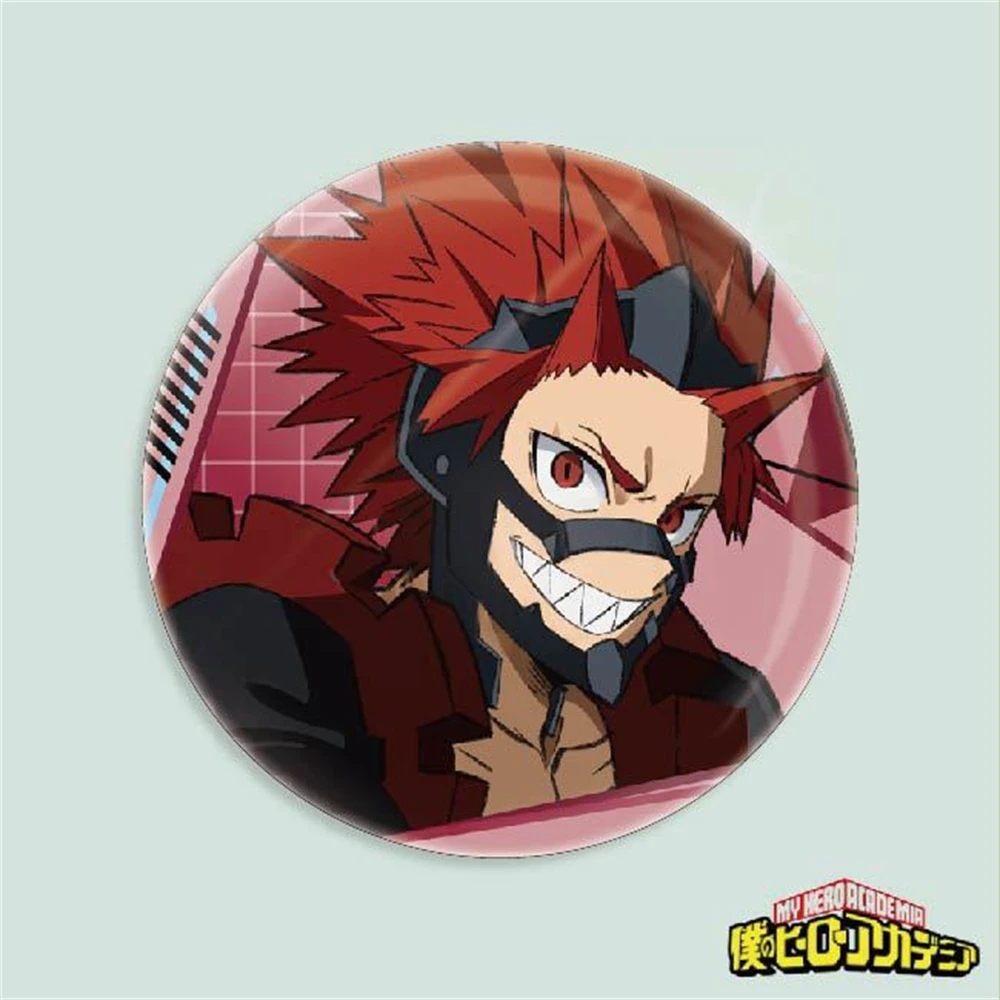 58 مللي متر أنيمي بطلي الأكاديمية Asui Tsuyu Haqakure Toru تأثيري حلي شارة صفيح بروش ﻿   هدية الدعامة