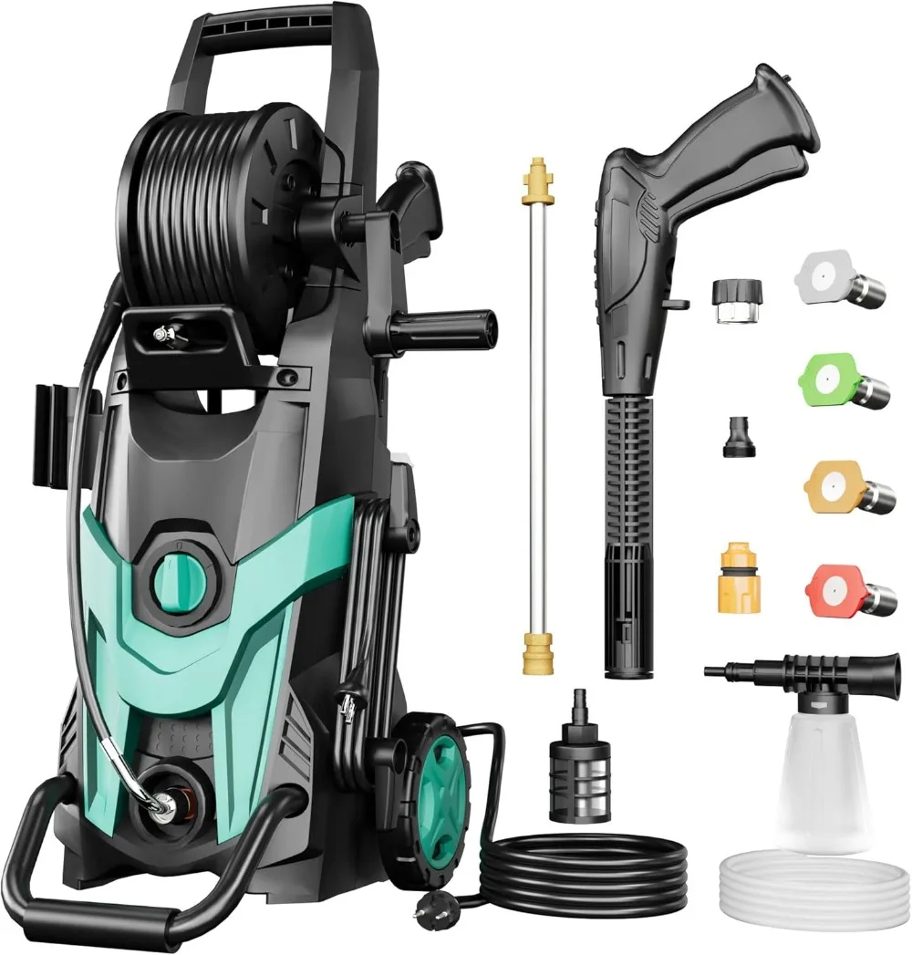 

Electric Pressure Washer, 4500 PSI 3.2 GPM Power Washer with 4 Quick Connect Nozzles with Foam Cannon