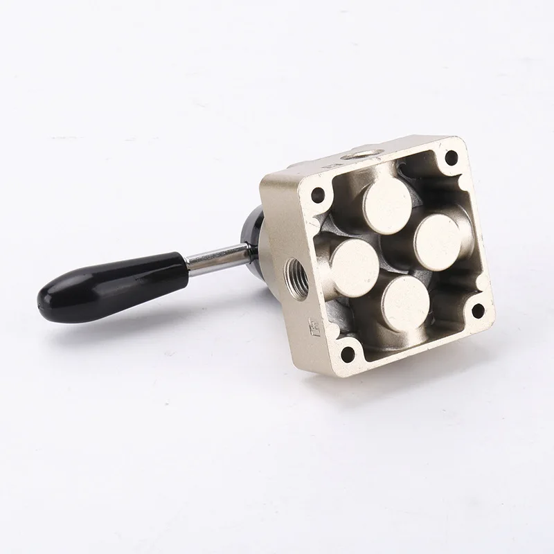 HV-02 Pneumatic Hand Valve Air Switch 3 Position 4 Ways Manual Control Valve