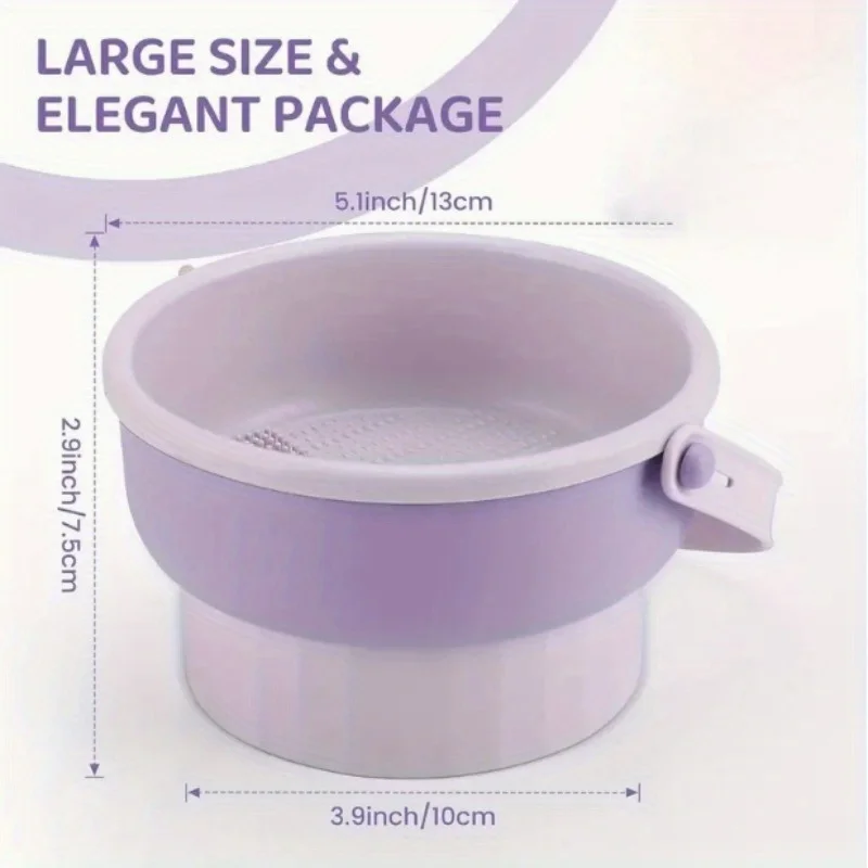 فرشاة ماكياج سيليكون متعددة الوظائف ، وعاء تنظيف ، نفخة مسحوق ، أداة تجفيف ، أداة تنظيف وتخزين