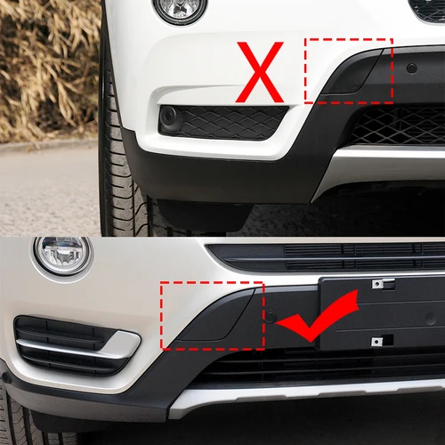 Imagen 2 del producto Para BMW X3 F25 2015 2016 2017 cubierta de gancho de remolque de parachoques trasero delantero tapa de ojo de transporte de remolque 51127338752 51117338474