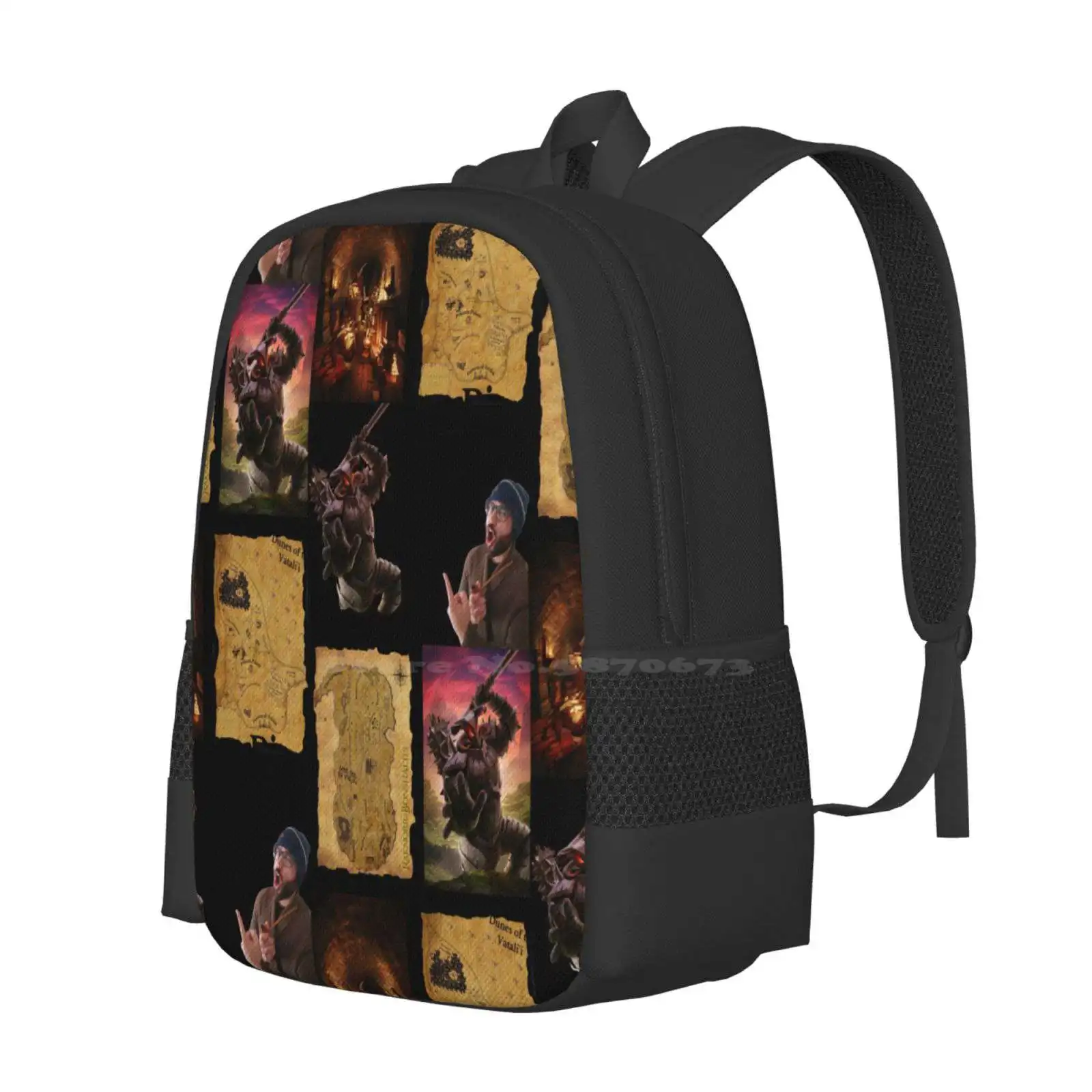 Artwork Compilation Hot Sale Schoolbag Backpack Fashion Bags Fantasy Art Fantasy Map Fantasy World